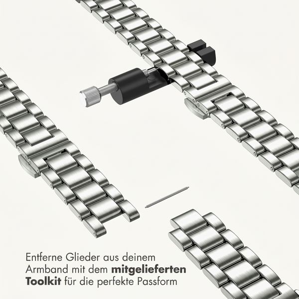 Selencia Slim Stahlgliederarmband für Apple Watch | 38/40/41/42 mm - Silber