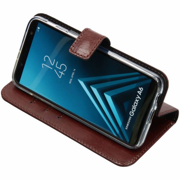 Valenta Klapphülle Leather Braun für das Samsung Galaxy A6 (2018)