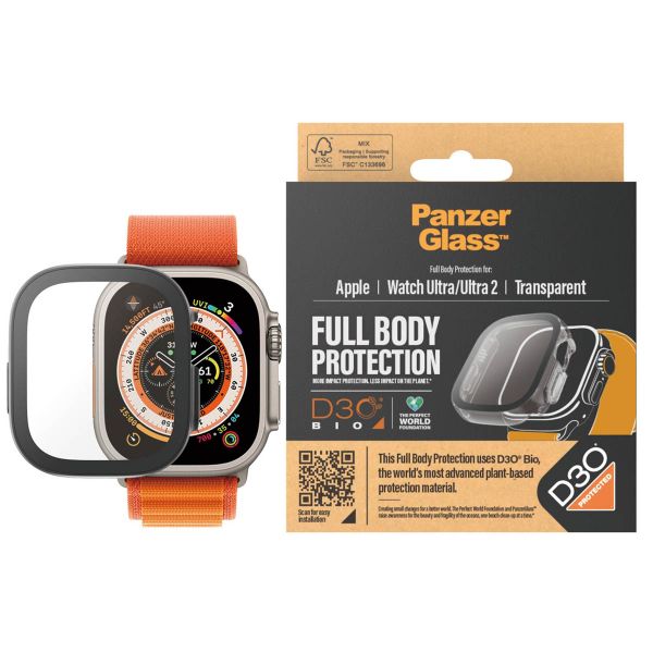 PanzerGlass Full Body Protection D3O® Bio Case Apple Watch Ultra / Ultra 2 / Ultra 3 - 49 mm - Transparent