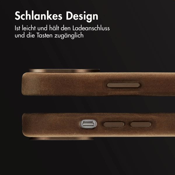 Accezz Vintage Leather Magsafe Backcover Apple iPhone 14 - Rustic Brown