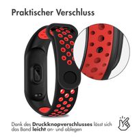 imoshion Silikonband Sport für das Xiaomi Mi Band 7 - Schwarz / Rot