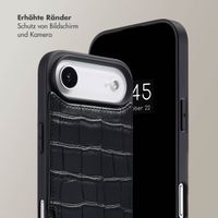 Selencia Nova Croco HandyHülle mit Kordel und Kartenhalter Apple iPhone Air - Schwarz