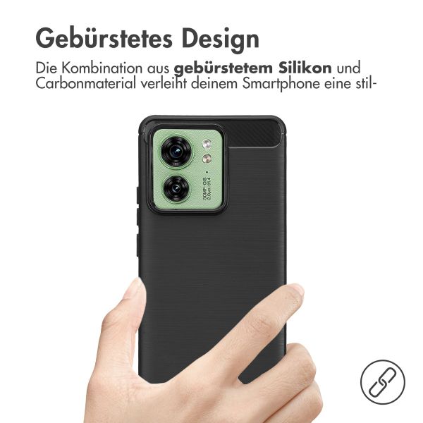 imoshion Brushed Back Cover Motorola Edge 40 - Schwarz