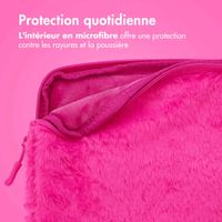 imoshion Fluffy Laptop Hülle 15-16 Zoll - Laptop Sleeve - Hot Pink