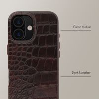 Selencia Croco Backcover mit MagSafe Apple iPhone 16 - Choco Brown