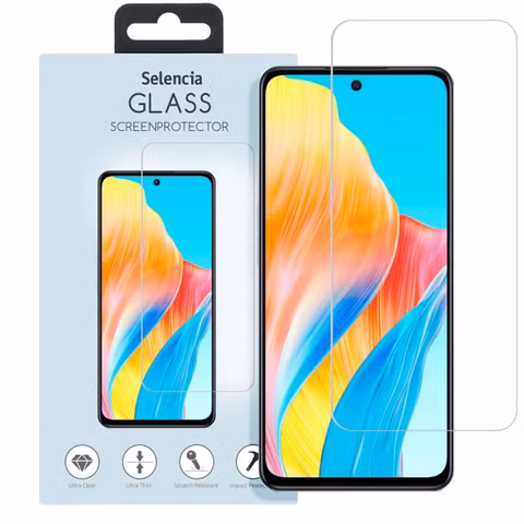 Selencia Displayschutz aus gehärtetem Glas für das Oppo A98 / A79 / A58 - Transparent
