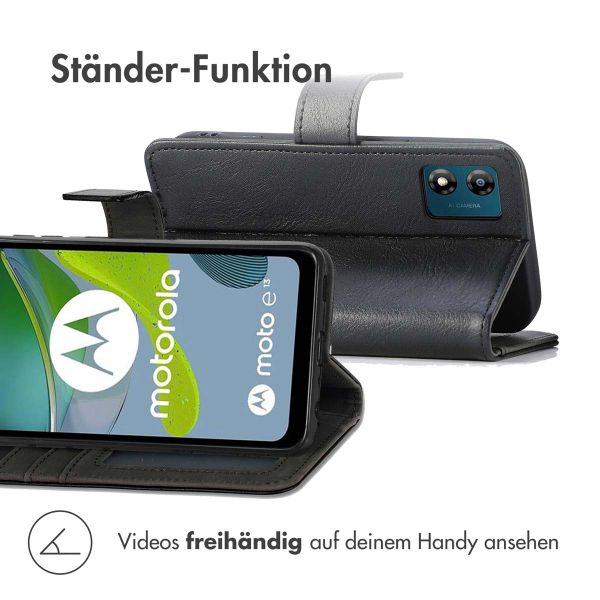 imoshion Luxuriöse Klapphülle Motorola Moto E13 - Schwarz