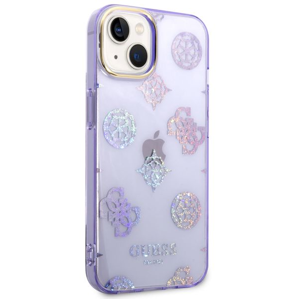 Guess Peony Glitter Back Cover für das iPhone 14 - Violett