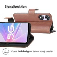imoshion Luxuriöse Klapphülle Oppo A58 - Braun