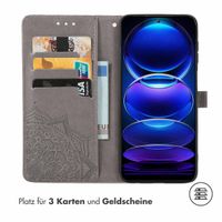 imoshion Mandala Klapphülle für das Xiaomi Redmi Note 12 Pro - Grau