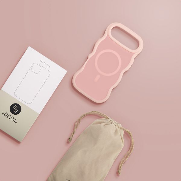 Selencia Wavy Backcover mit MagSafe Apple iPhone Air - Soft Pink