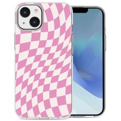 imoshion Design Hülle für das iPhone 14 - Retro Pink Check