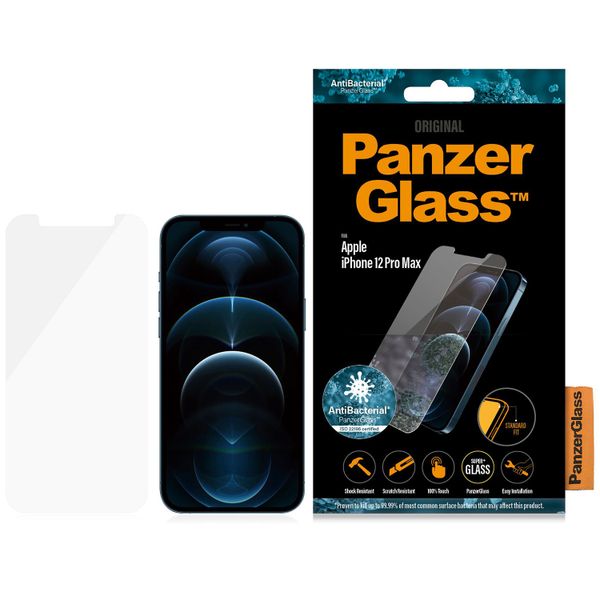 PanzerGlass Antibakterieller Screen Protector für das Apple iPhone 12 Pro Max