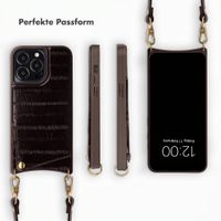 Selencia Nova Echtleder Backcover mit Kartenhalter Apple iPhone 13 Pro - Dark Chocolate