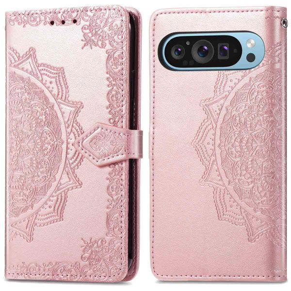 imoshion Mandala Klapphülle für das Google Pixel 9 / 9 Pro - Rose Gold