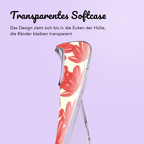 Personalisierte Hülle mit Blumen Apple iPhone 16 Pro Max - Transparent