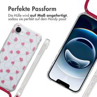 imoshion Design Hülle mit Band Apple iPhone 16e - Dusty Rose Connected Hearts
