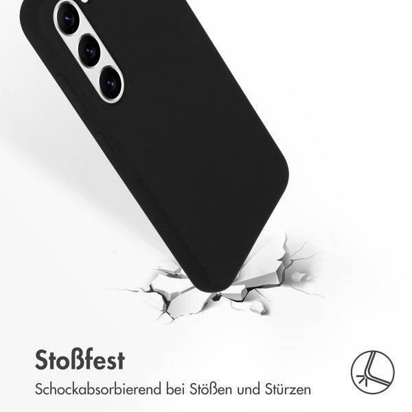 Accezz Liquid Silikoncase für das Samsung Galaxy S23 - Schwarz