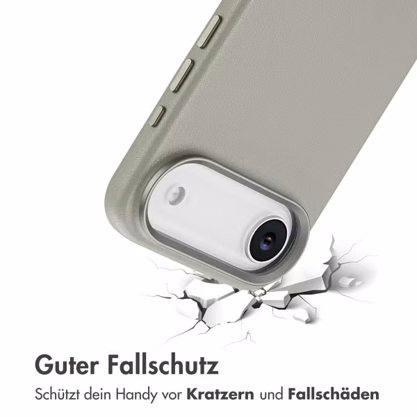 Accezz MagSafe Leather Backcover Apple iPhone Air - Light Grey