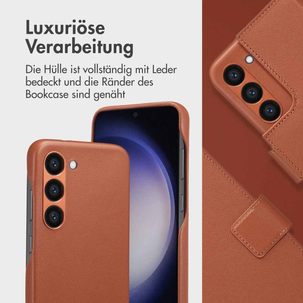 Accezz 2-in-1 Klapphülle aus Leder mit MagSafe für das Samsung Galaxy S23 - Sienna Brown