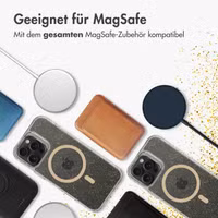 imoshion Klare Glitter Backcover mit MagSafe Apple iPhone 16 Pro Max - Gold