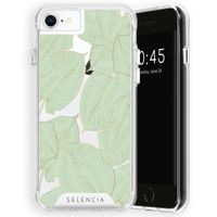 Selencia Zarya Fashion-Backcover mit zuverlässigem Schutz Apple iPhone SE (2022 / 2020) / 8 / 7 / 6(s) - Gold Green Botanic