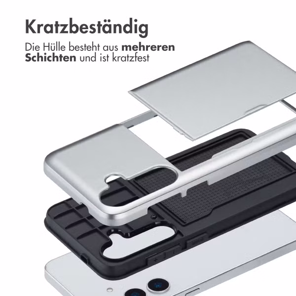 imoshion Backcover mit Kartenfach Samsung Galaxy S25 Plus - Grau