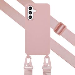 Selencia SilikonHülle mit abnehmbarem Band Samsung Galaxy A56 - Sand Pink