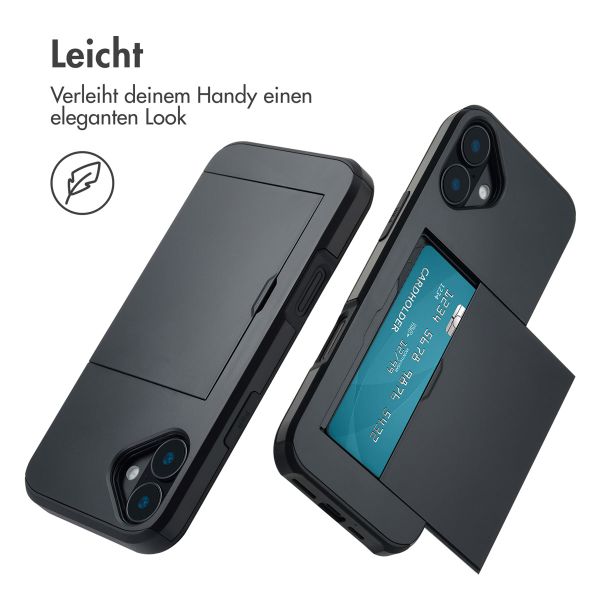 imoshion Backcover mit Kartenfach für das iPhone 16 Plus - Schwarz