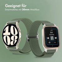 imoshion Gewebtes Nylonarmband - Universeller 20-mm-Anschluss - Dunkelgrün