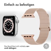 imoshion Magnetlederarmband für Apple Watch Series 1 t/m 9 / SE (38/40/41 mm) | Series 10 / 11 (42 mm) - Beige