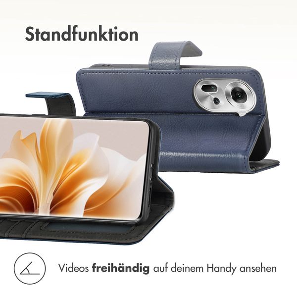 imoshion Luxuriöse Klapphülle Oppo Reno 11 - Dunkelblau