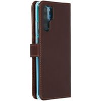 Selencia Echtleder Klapphülle Huawei P30 Pro - Braun