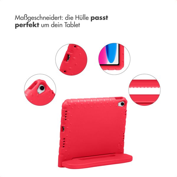 imoshion Schutzhülle mit Handgriff kindersicher Apple iPad 11 (2025) 11 Zoll A16 / iPad 10 (2022) 10.9 Zoll - Rot