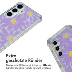 imoshion Design Hülle mit Band Samsung Galaxy A15 (5G) - Tropical Violet Flowers Connect