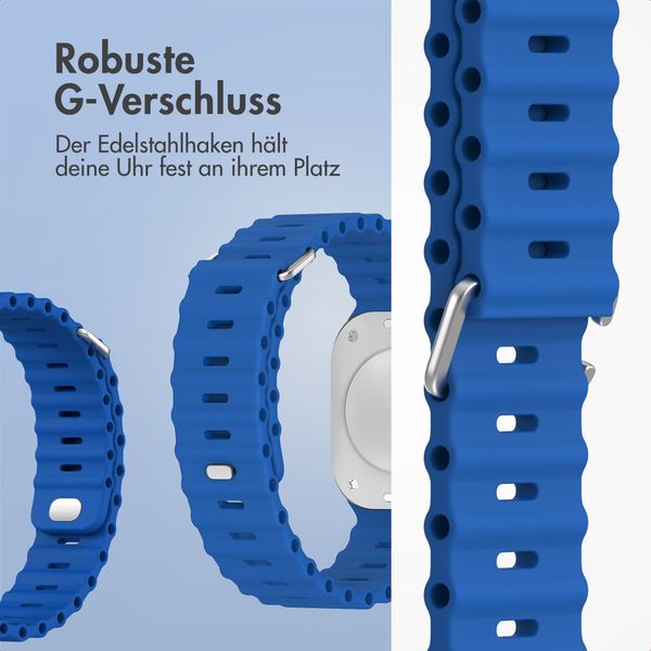 Accezz Ocean Armband für Apple Watch Series 1 - 9 / SE (38/40/41 mm) | Series 10 / 11 (42 mm) - Royal Blue