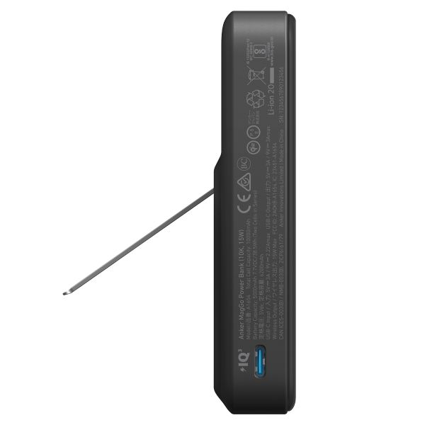 Anker MagGo | Magnetische kabellose Powerbank 10.000 mAh - 15 Watt - Kompatibel mit MagSafe und Qi2 - Schwarz