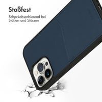 Accezz Premium Leather Card Slot Back Cover für das iPhone 13 Pro Max - Dunkelblau