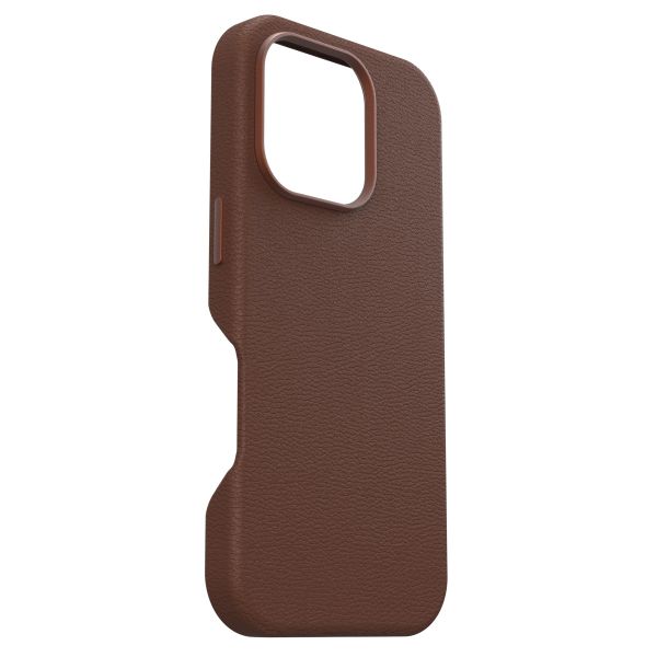 OtterBox Symmetry Cactus Leder Back Cover MagSafe für das iPhone 16 pro - Rich Adobe Brown