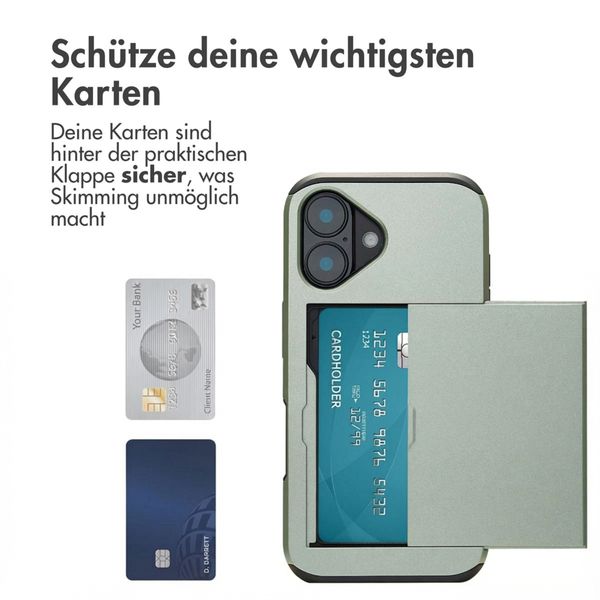 imoshion Backcover mit Kartenfach Apple iPhone 16 - Grün