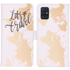 imoshion Design TPU Klapphülle Galaxy A51 - Let's Go Travel White