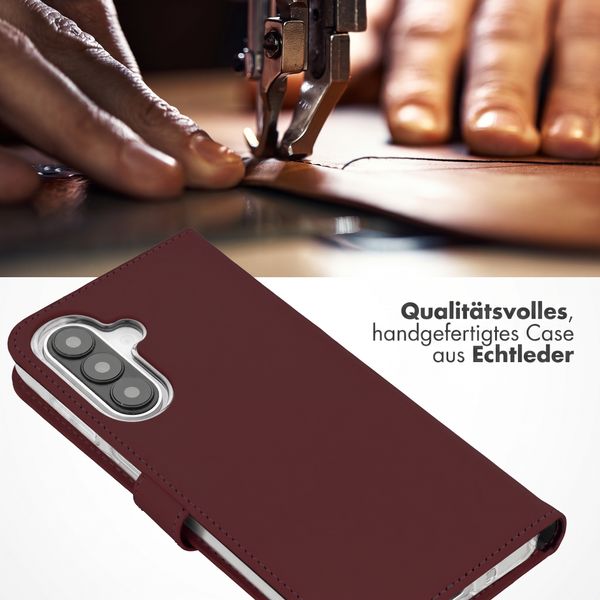 Selencia Echtleder Klapphülle Samsung Galaxy A27 (5G) - Burgundy