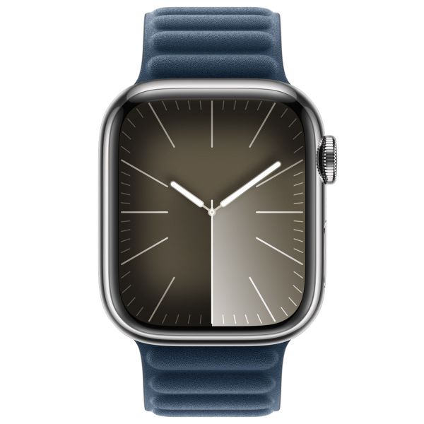 Apple Armband mit Magnetverschluss FineWoven für das  Apple Watch Series 1 t/m 9 / SE (38/40/41 mm) | Series 10 / 11 (42 mm) - Größe M/L - Pacific Blue