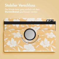 imoshion 360° drehbare Design Klapphülle für das Lenovo Tab M10 5G - Yellow Flowers