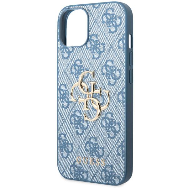 Guess 4G Metal Logo Back Cover für das iPhone 14 - Blau