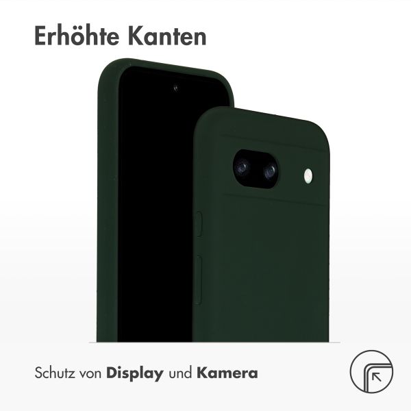 Accezz Liquid Silikoncase für das Google Pixel 8a - Dunkelgrün