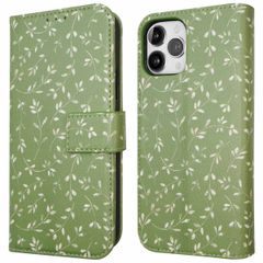 imoshion ﻿Design Klapphülle für das iPhone 12 (Pro) - Green Flowers