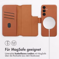Accezz 2-in-1 Klapphülle aus Leder mit MagSafe Samsung Galaxy S23 FE - Sienna Brown