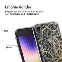 imoshion Design Hülle Apple iPhone SE (2022 / 2020) / 8 / 7 - Golden Leaves Transparent