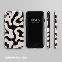 Selencia Vivid Back Cover iPhone SE (2022 / 2020) / 8 / 7 / 6(s) - Art Wave Black
